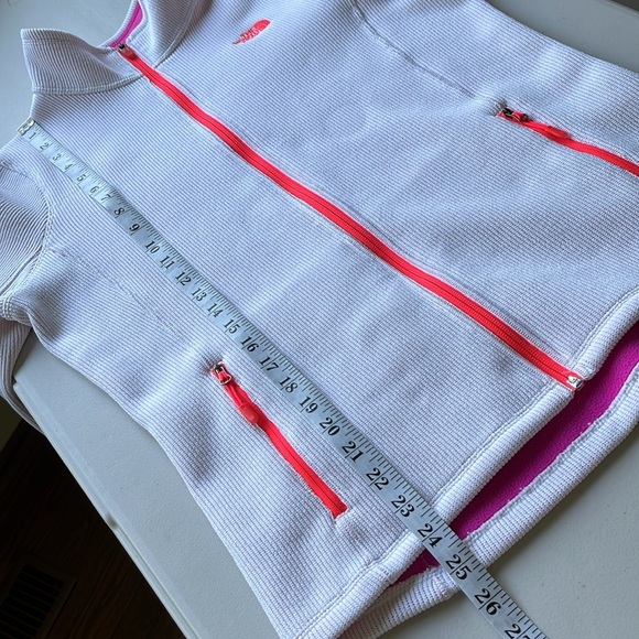 The North Face White Krestwood Fleece Lined Ribbed Knit Technical Jacket - Picture 13 of 17